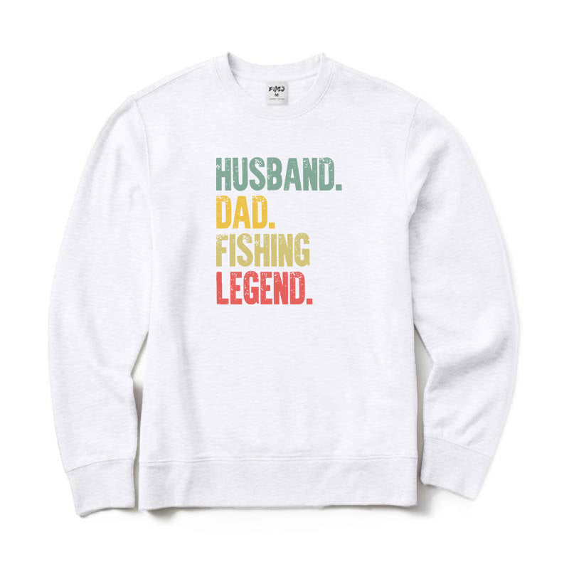 Husband Dad Fishing Legend Crewneck Sweatshirt