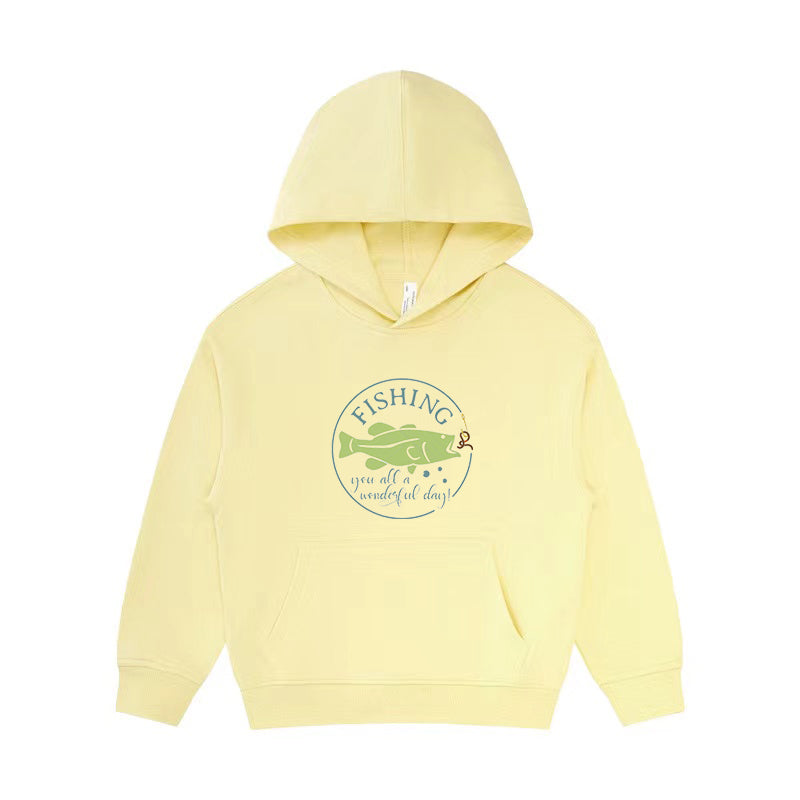 Fishing You All A Wonderful Day Kid's Hoodie