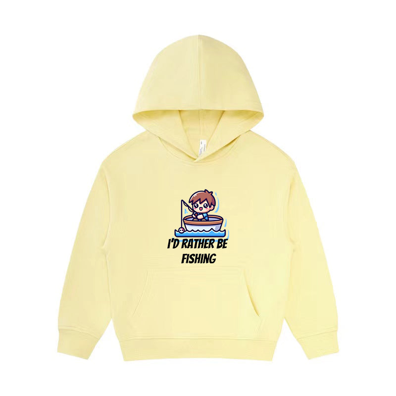 I'd Rather Be Fishing Kid's Hoodie