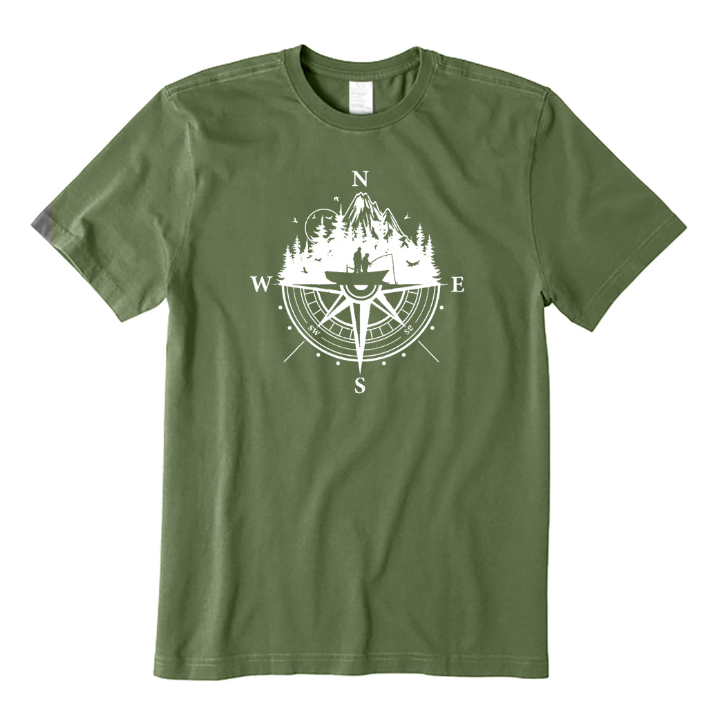 Funny Compass Fishing T-Shirt