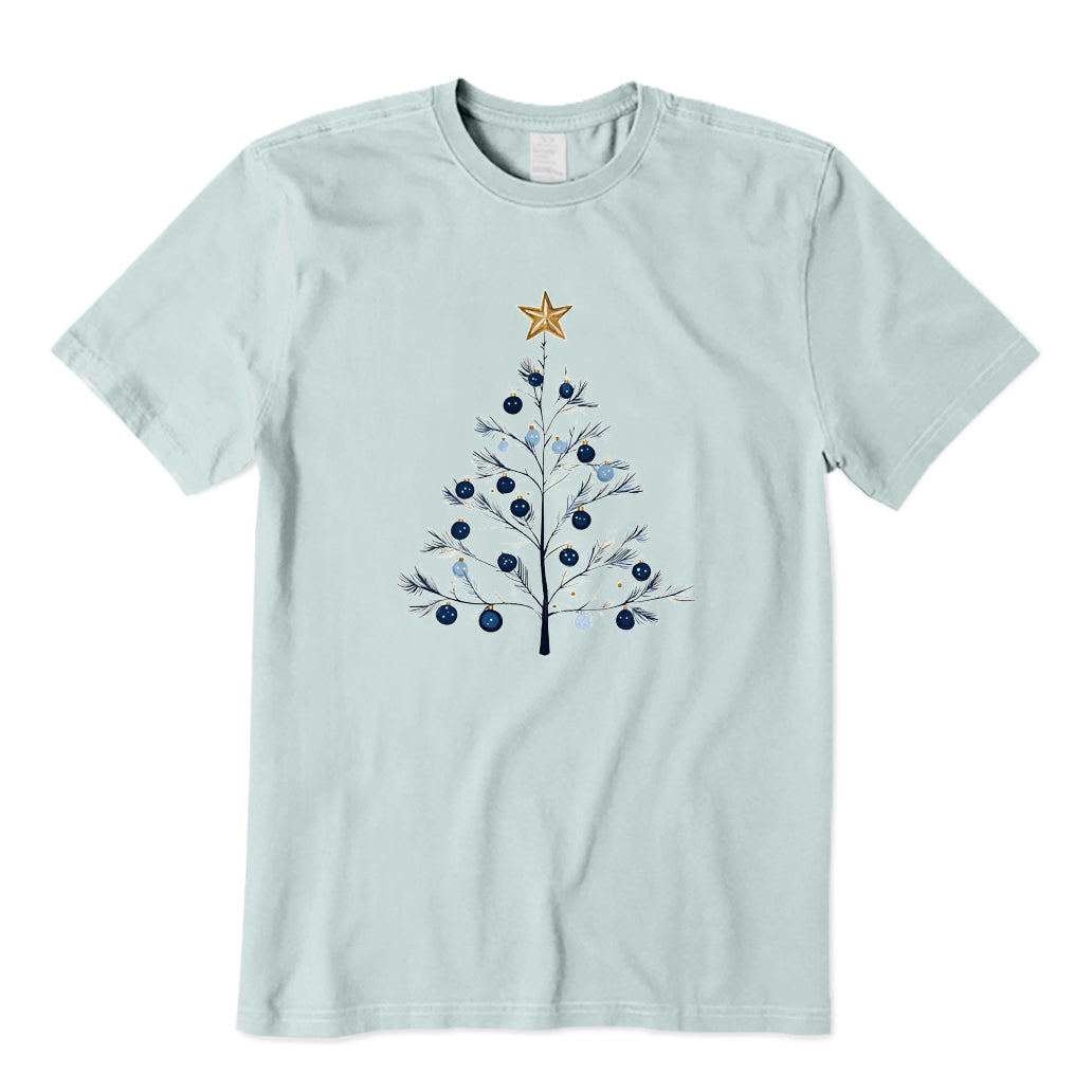 Blue Gold Christmas Tree T-Shirt