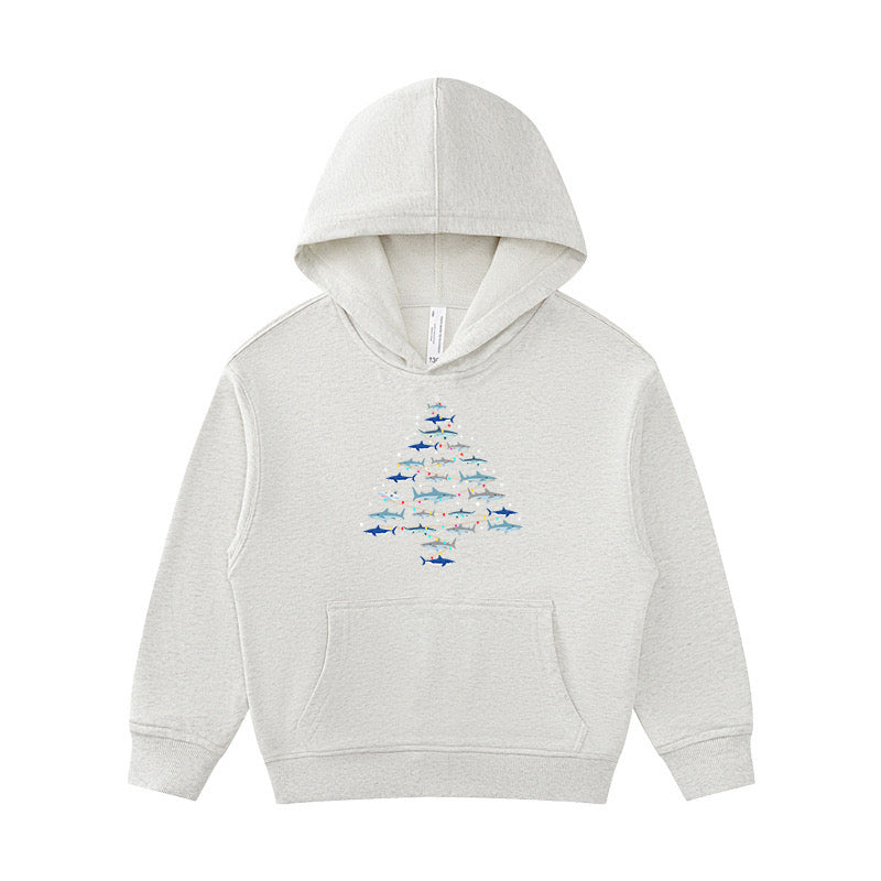 Christmas Shark Tree Kid's Hoodie