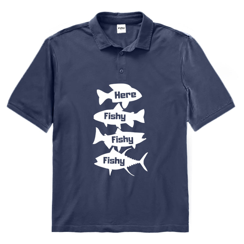 Here Fishy Fishy Fishy Polo Shirt