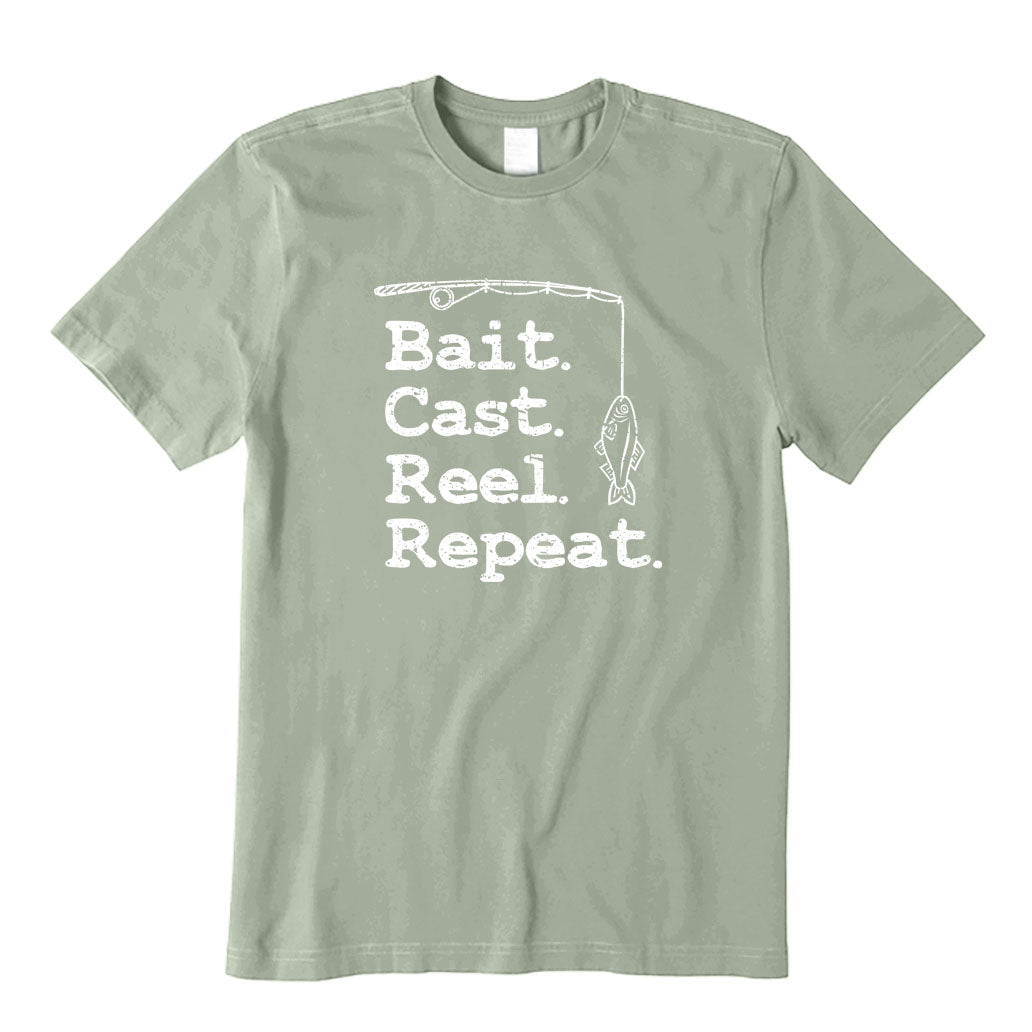 Bait Cast Reel Repeat Fishing T-Shirt