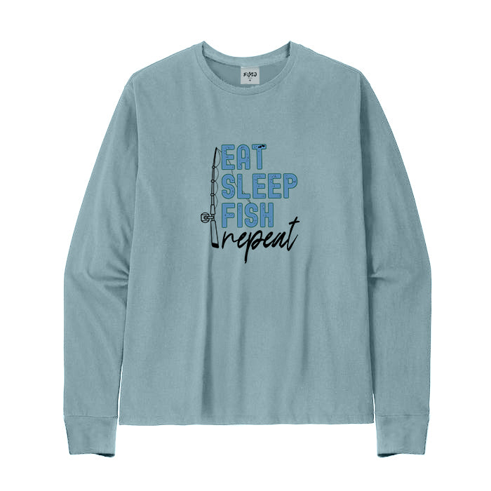 Eat Sleep Fish Repeat Long Sleeve T-Shirt