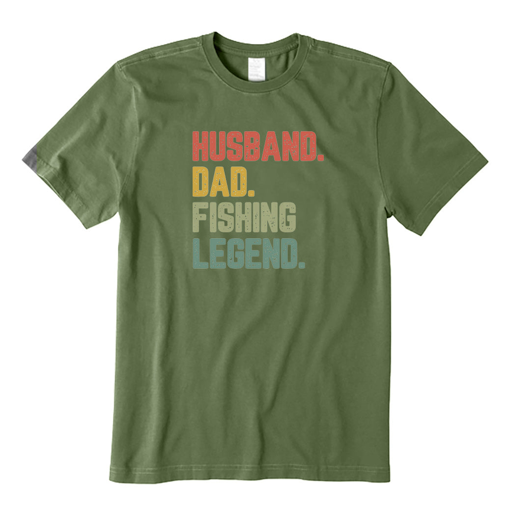 Husband Dad Fishing Legend T-Shirt