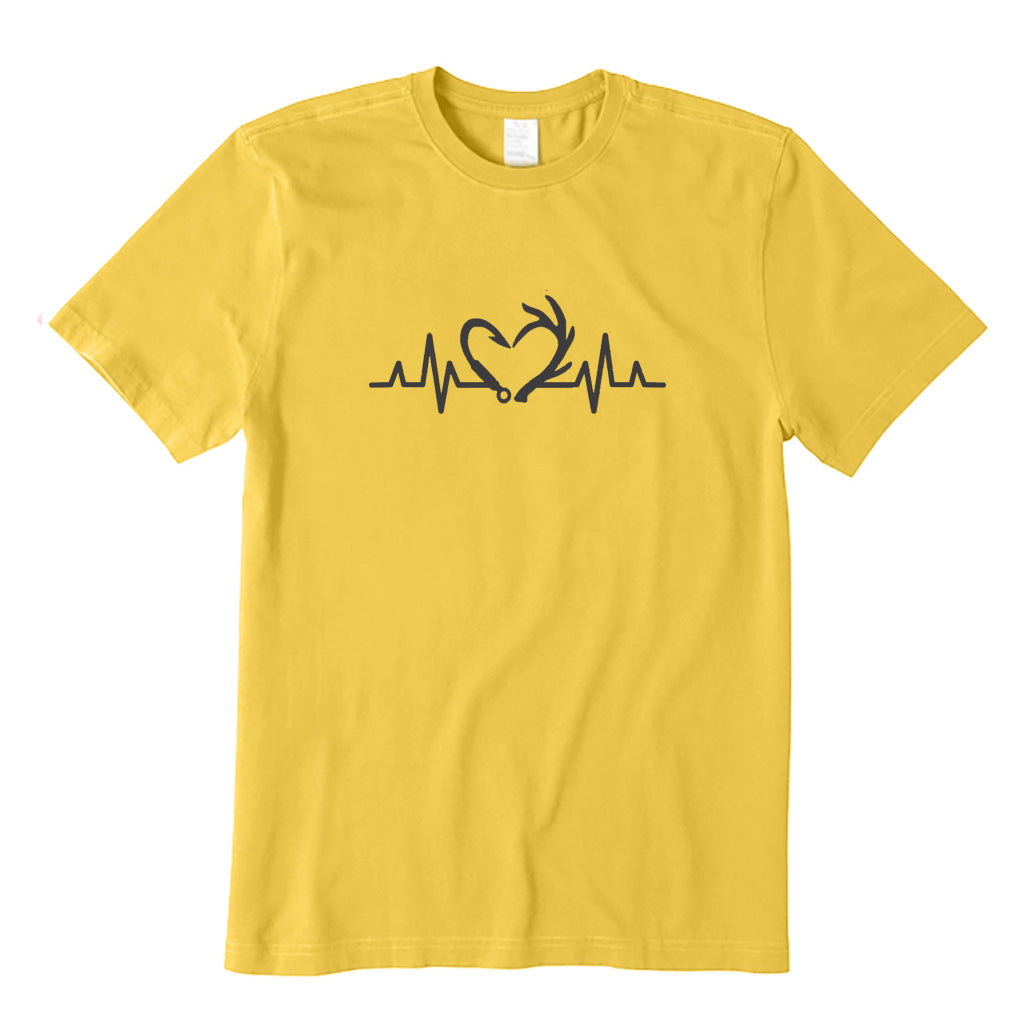 Fishhook Heartbeat Love T-Shirt