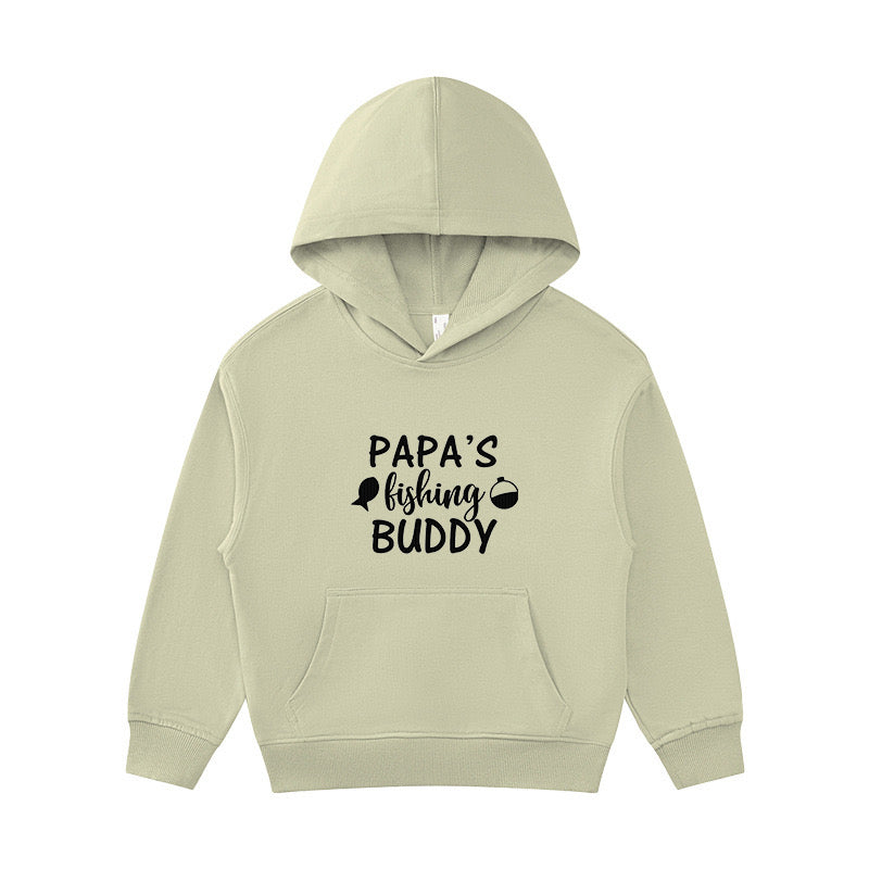 papa's fishing buddy Kid's Hoodie