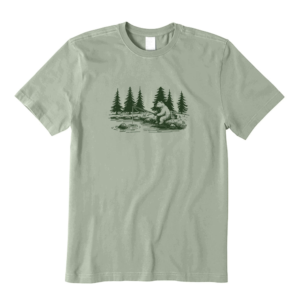 Bear Fishing Scene T-Shirt