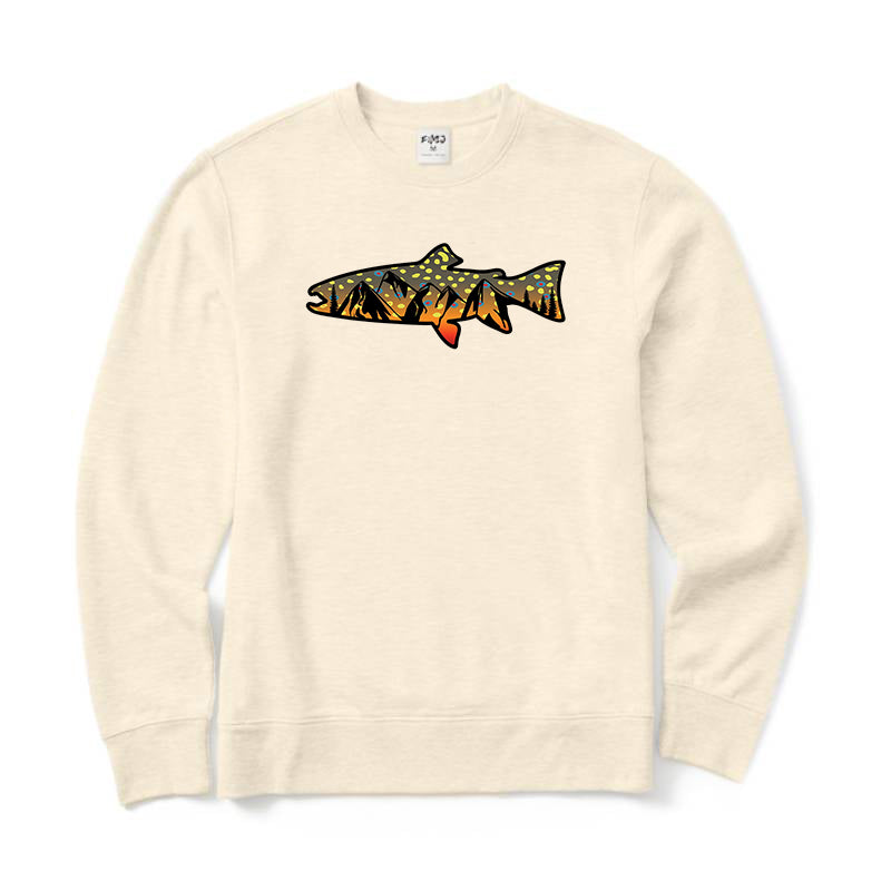 Brook Trout Mountains Crewneck Sweatshirt