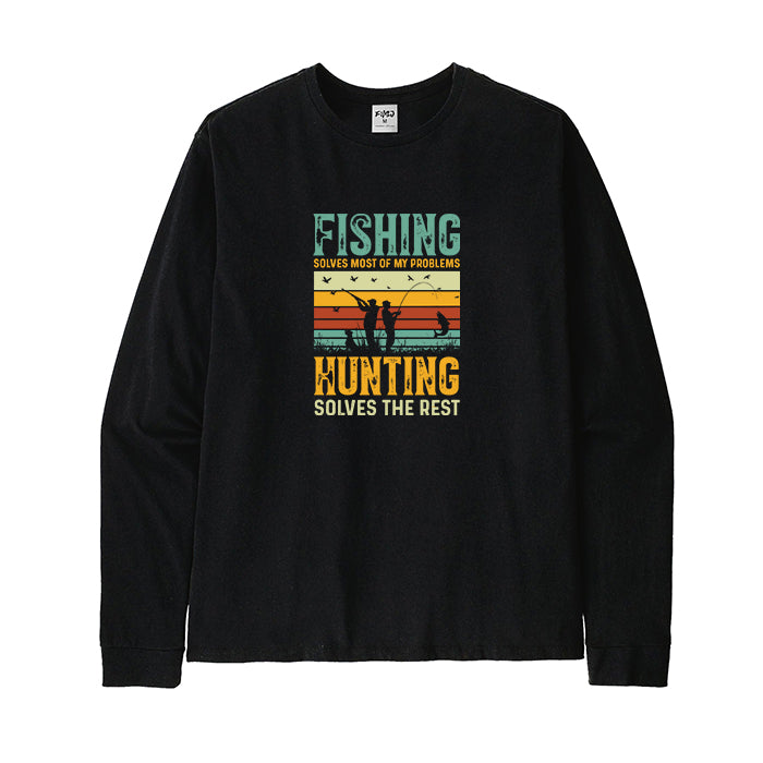 Fishing Hunting Solves The Rest Long Sleeve T-Shirt