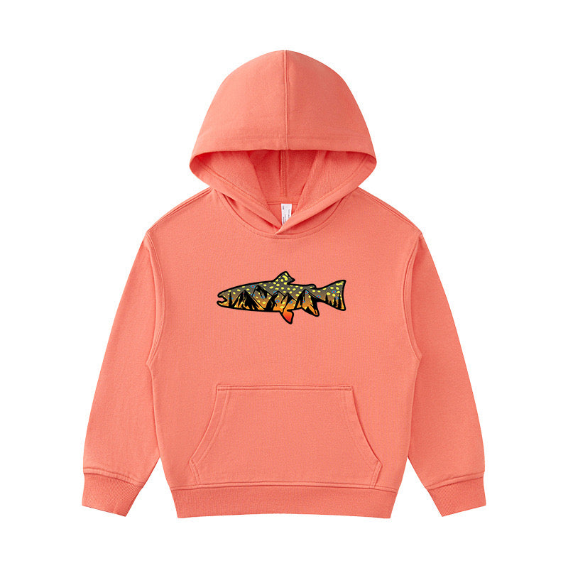 Brook Trout Mountains Kid's Hoodie