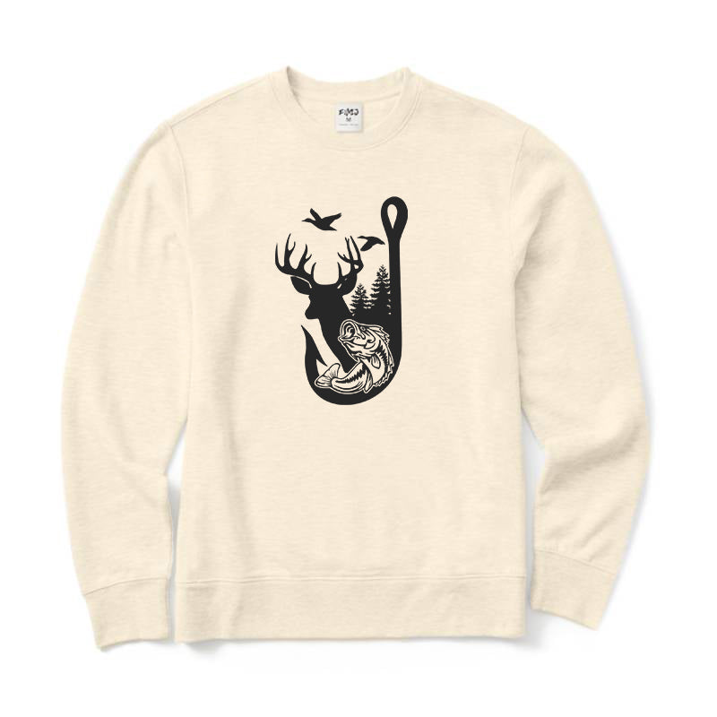 Fishing and Hunting Crewneck Sweatshirt