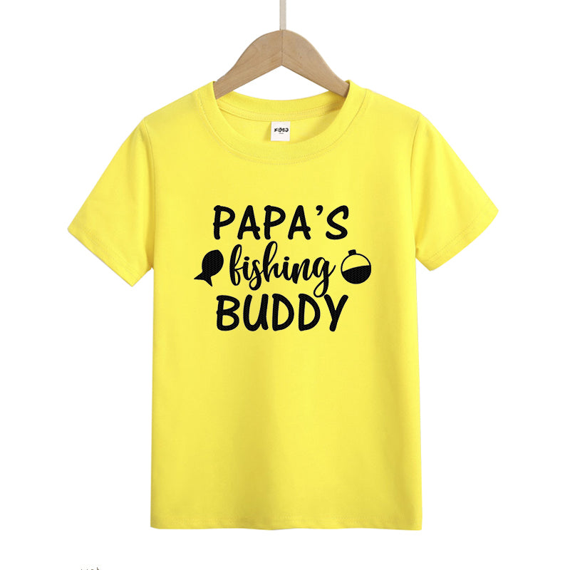 papa's fishing buddy Kid's T-Shirts