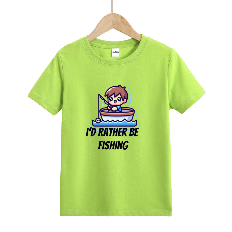 I'd Rather Be Fishing Kid's T-Shirts