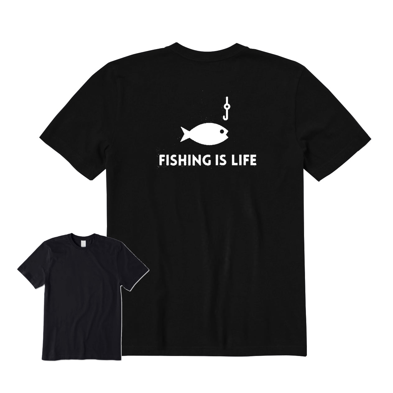 Fishing Is Life Back Graphic T-Shirt