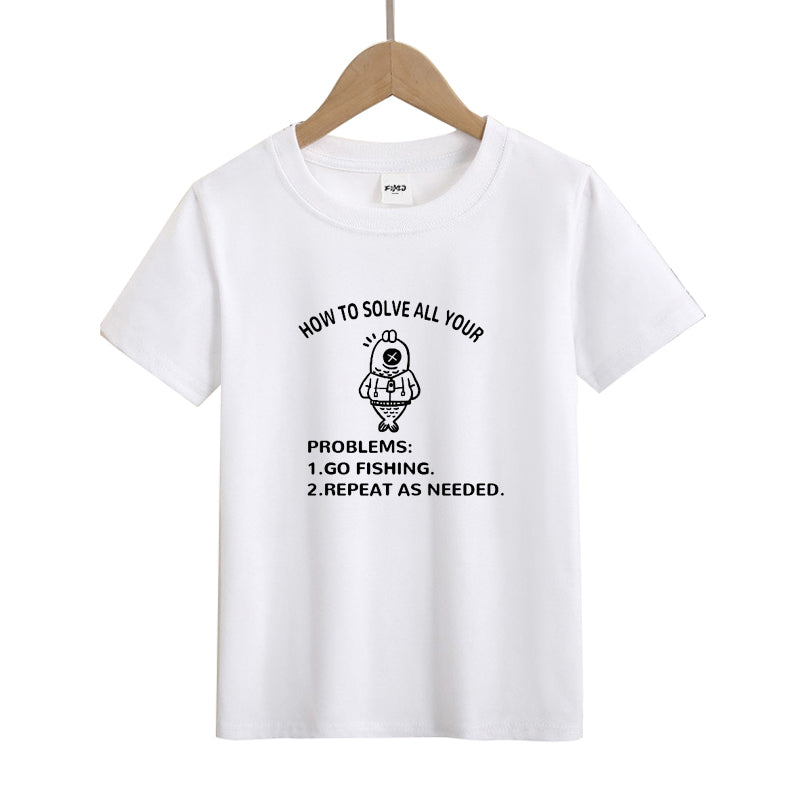 Fishing Solve All Your Problems Kid's T-Shirts