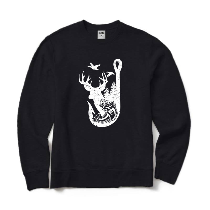 Fishing and Hunting Crewneck Sweatshirt