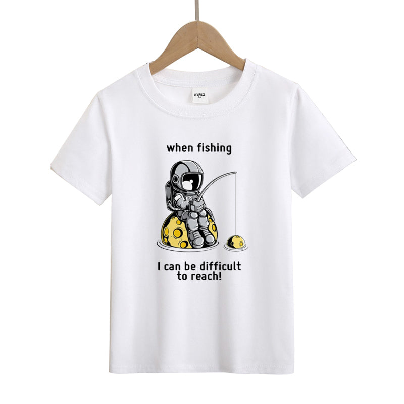 When Fishing I Can Be Difficult To Reach Kid's T-Shirts