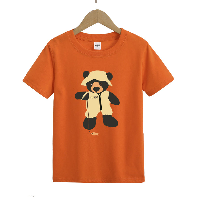 Little Bear Fishing Kid's T-Shirts