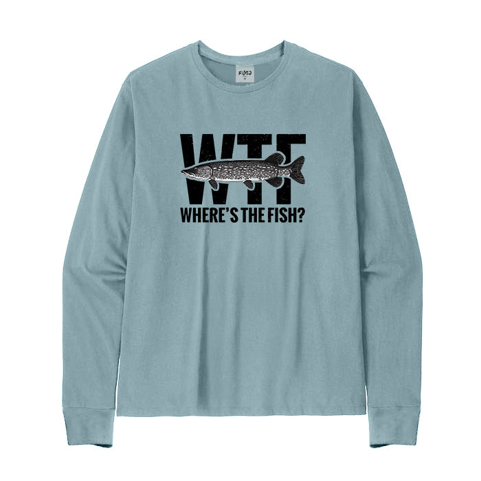 WTF Where's The Fish? Long Sleeve T-Shirt