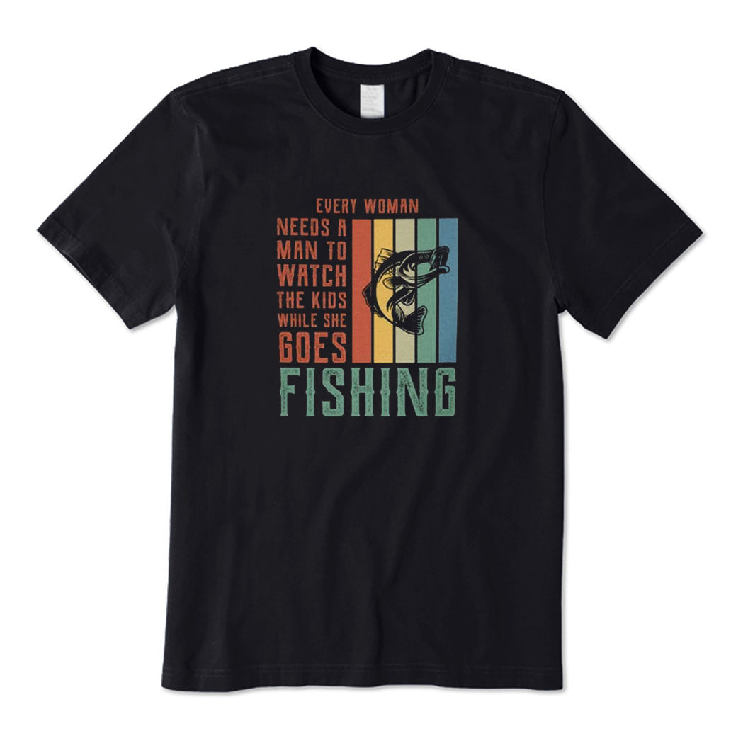 Woman Goes Fishing T-Shirt