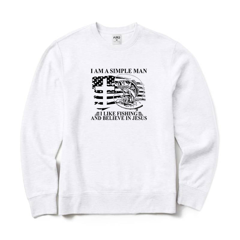 I Like Fishing And Believe In Jesus Crewneck Sweatshirt