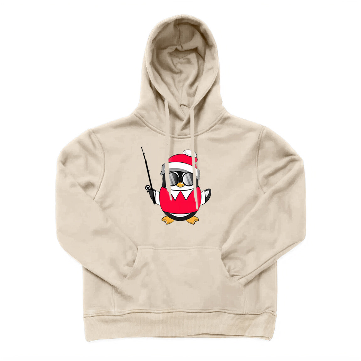 Christmas Penguin Fishing Hoodie