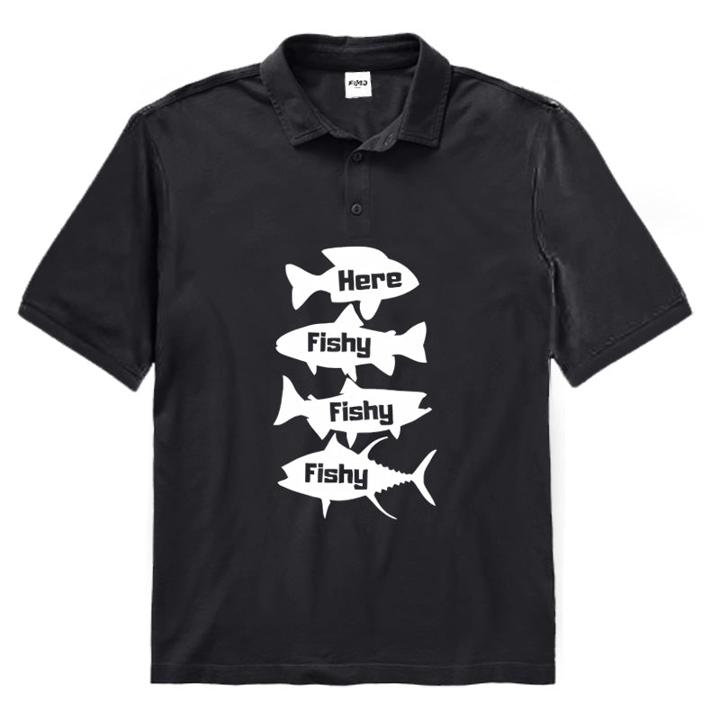 Here Fishy Fishy Fishy Polo Shirt