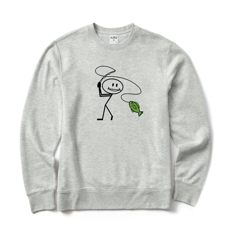 Happy Fly Fishing Crewneck Sweatshirt