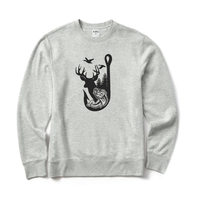 Fishing and Hunting Crewneck Sweatshirt