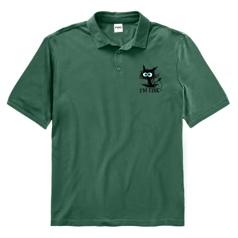 Fishing I'm Fine Polo Shirt