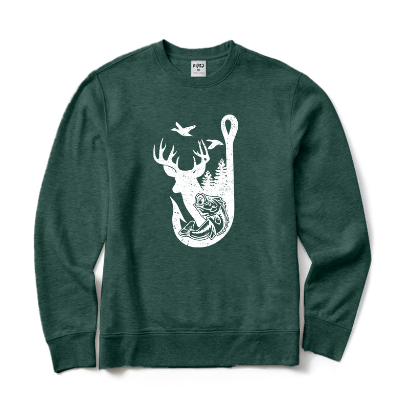 Fishing and Hunting Crewneck Sweatshirt