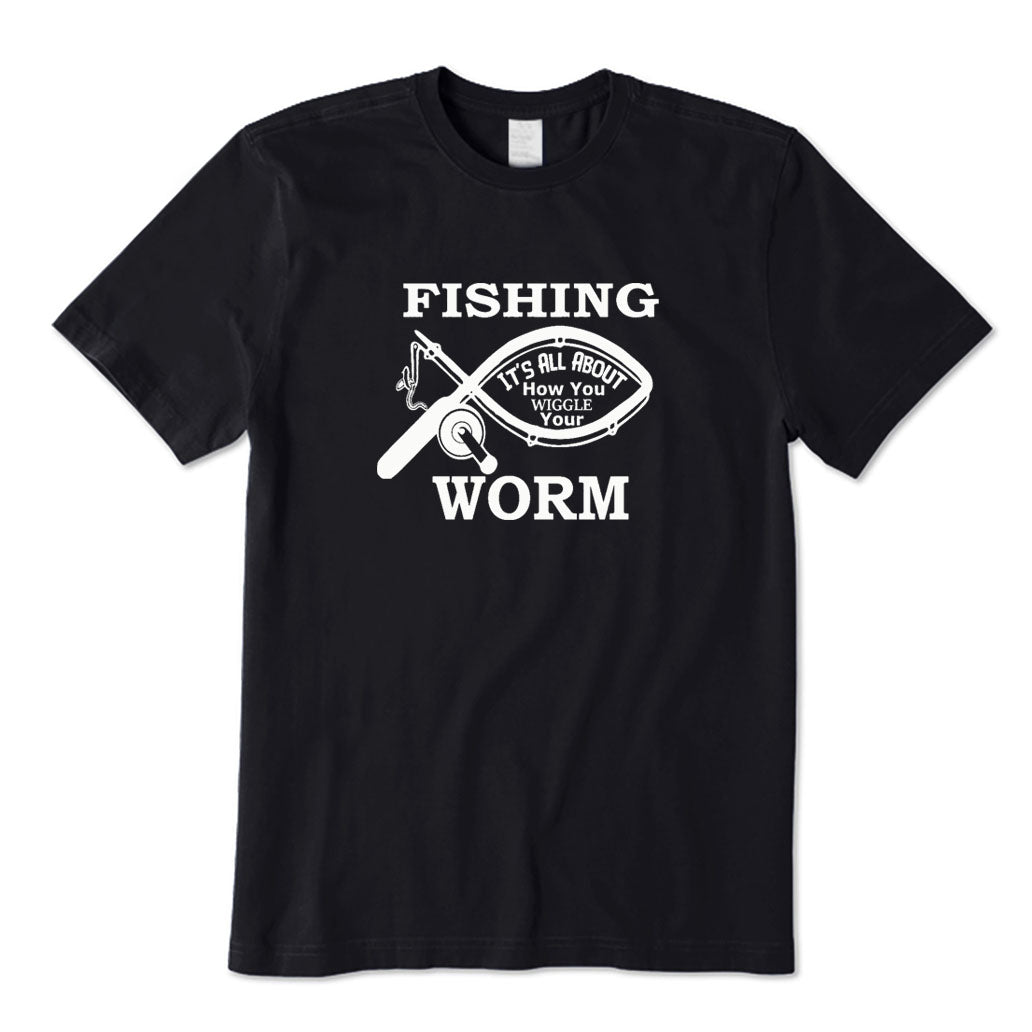 Fishing Rod and Worm T-Shirt