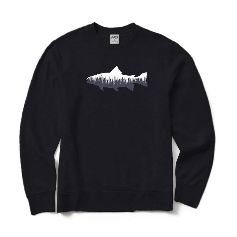 Fishing Forest Crewneck Sweatshirt