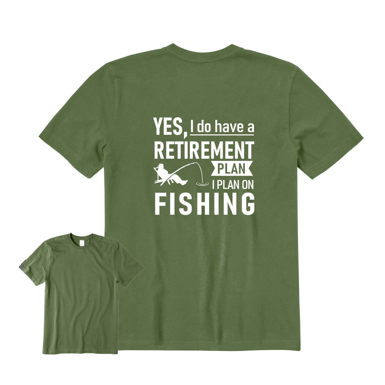 I PLAN ON FISHING Back Graphic T-Shirt