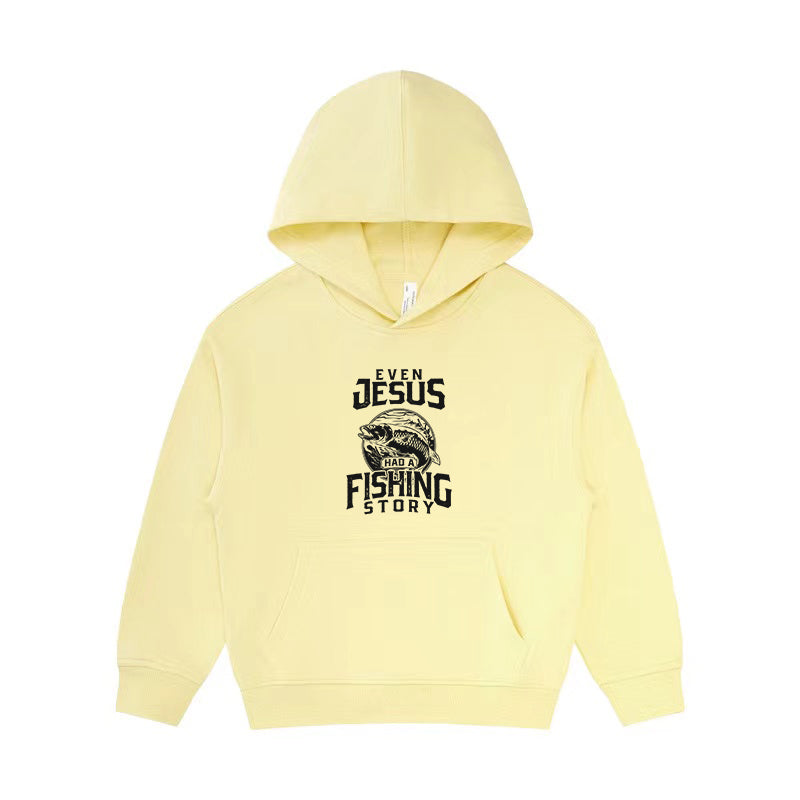 Even Jesus Had A Fishing Story Kid's Hoodie