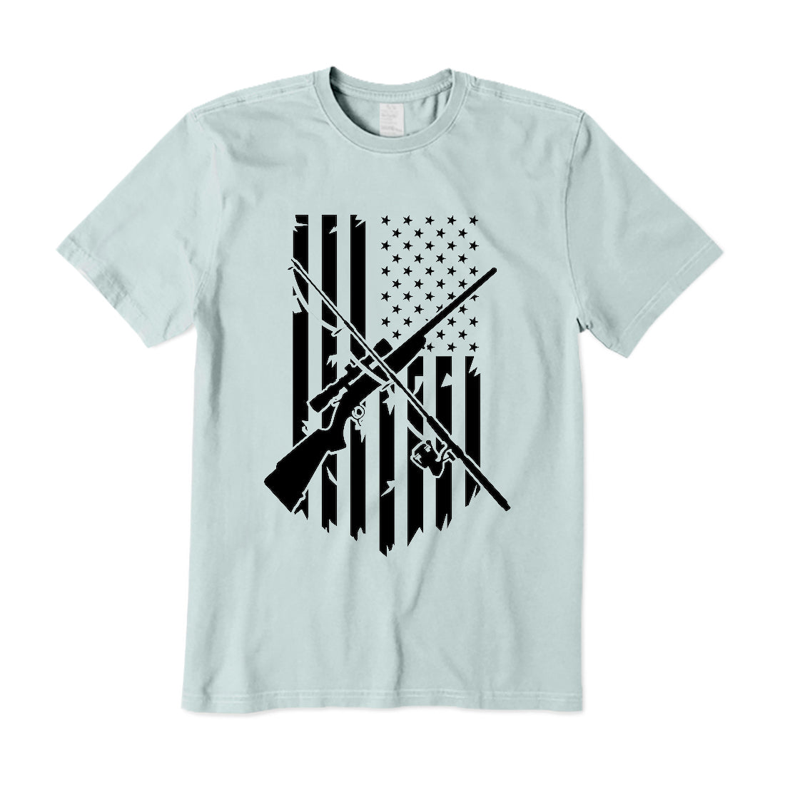 American Flag Fishing and Hunting T-Shirt