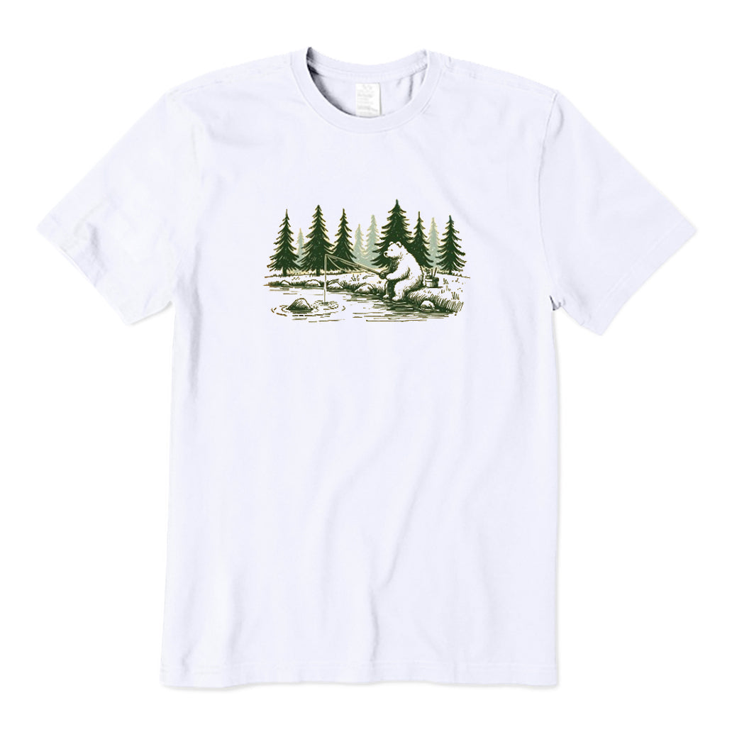 Bear Fishing Scene T-Shirt