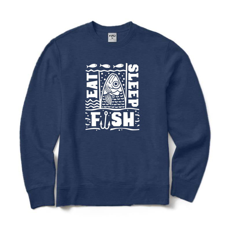 Eat Sleep Fish Crewneck Sweatshirt