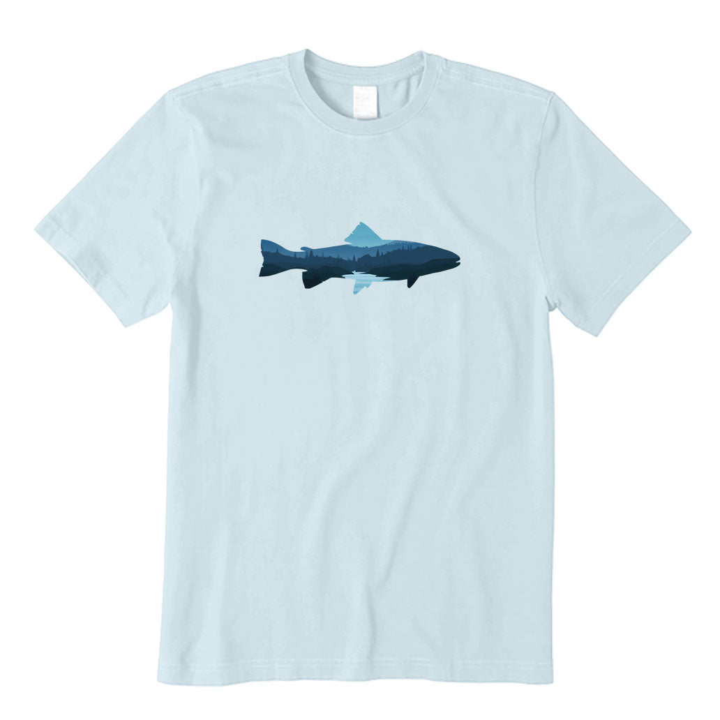 Fish Landscape Mountain and Lake T-Shirt