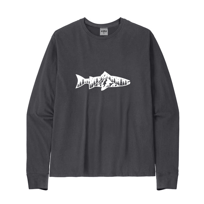 FISH OUTDOOR SCENE Long Sleeve T-Shirt