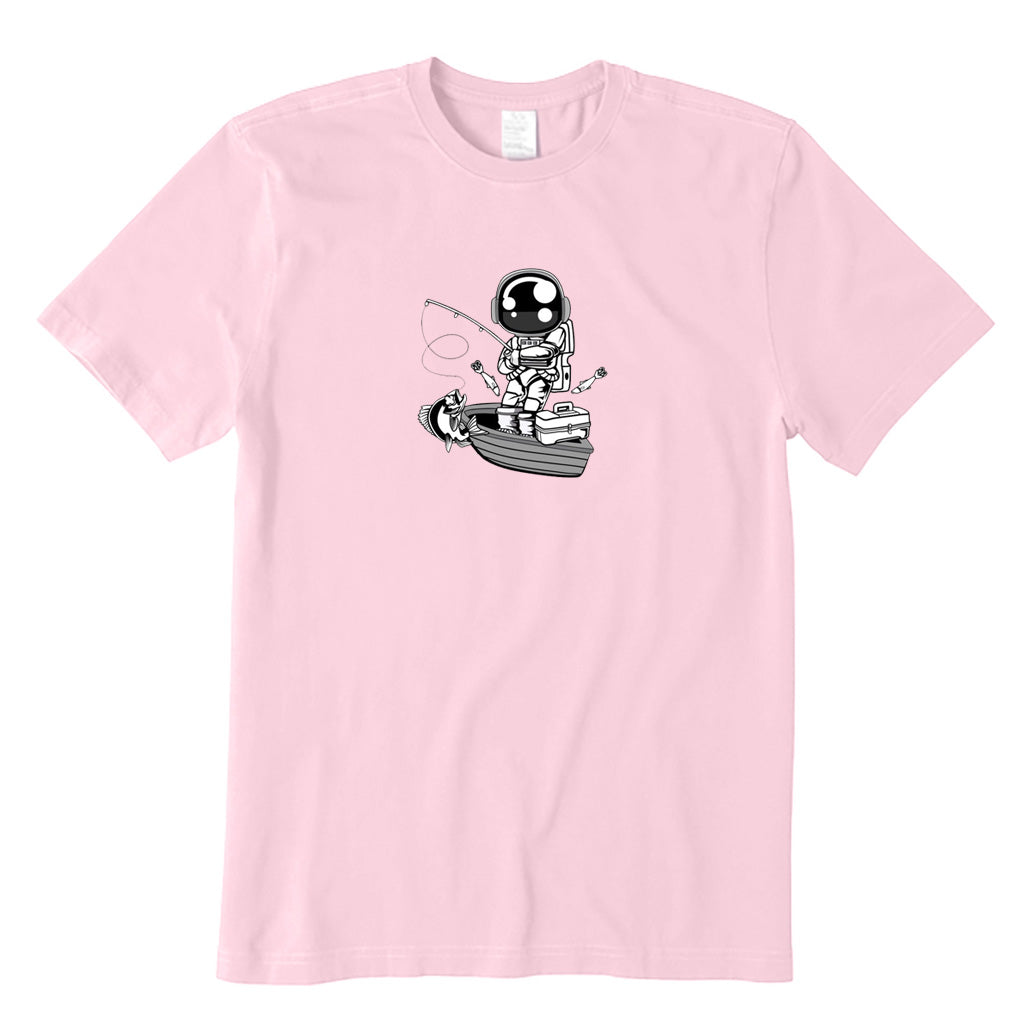 Astronaut Fishing on Boat T-Shirt