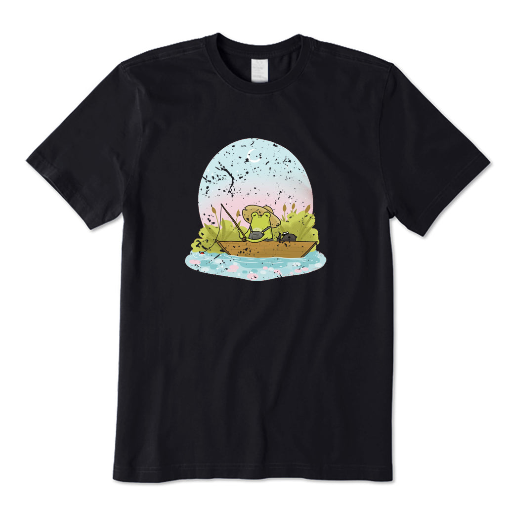 Frog Fishing on The Boat T-Shirt