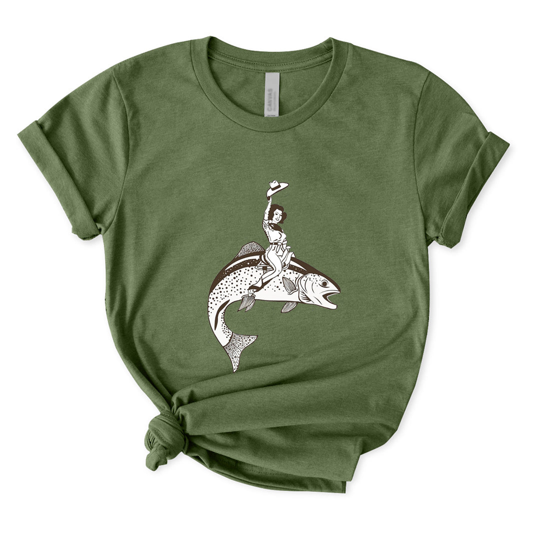 Trout Cowgirl Fly Fishing T-Shirt for Women