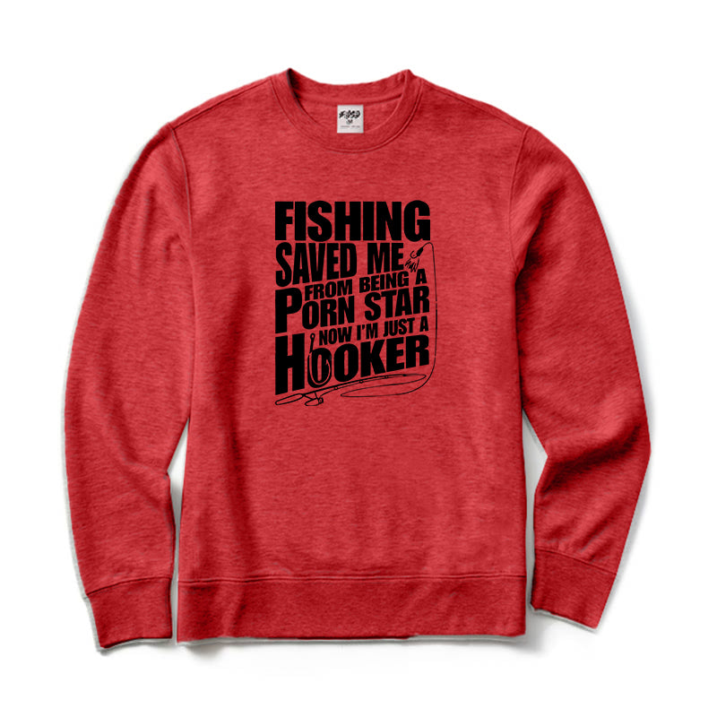 FISHING SAVED ME Crewneck Sweatshirt