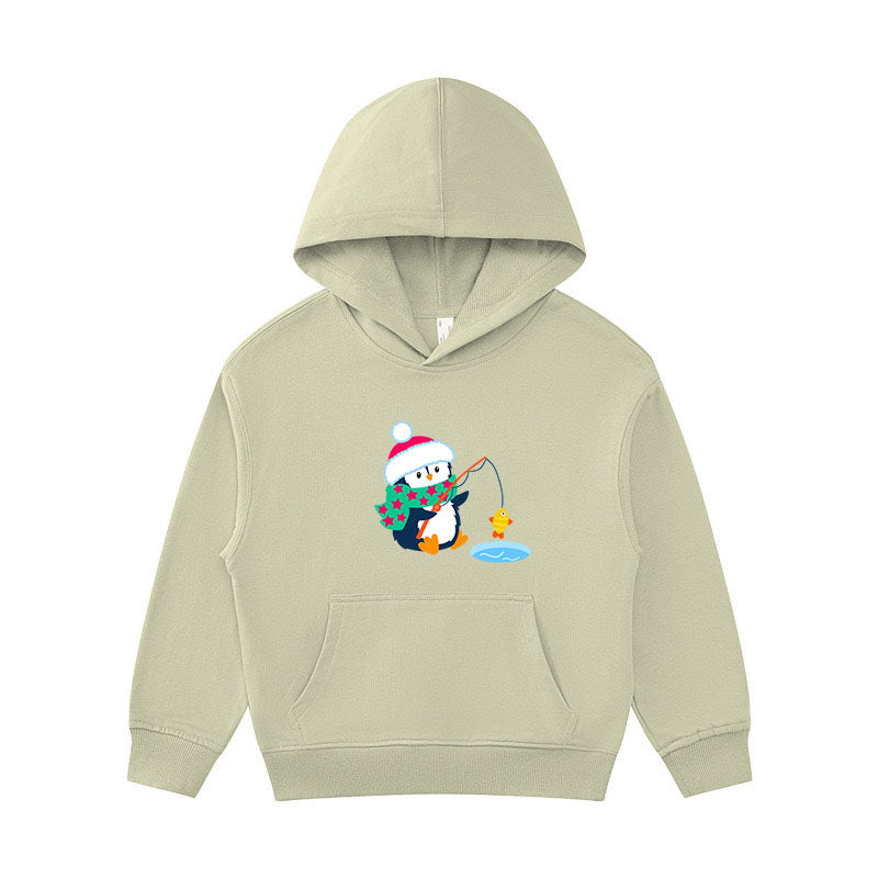 Penguin Fishing Kid's Hoodie