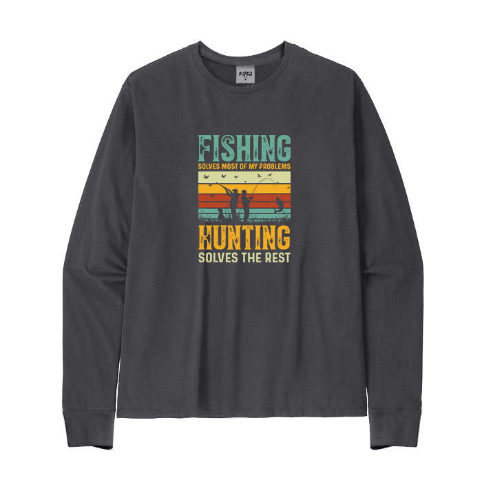 Fishing Hunting Solves The Rest Long Sleeve T-Shirt