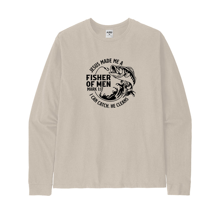 JESUS MADE ME A FISHERMAN Long Sleeve T-Shirt