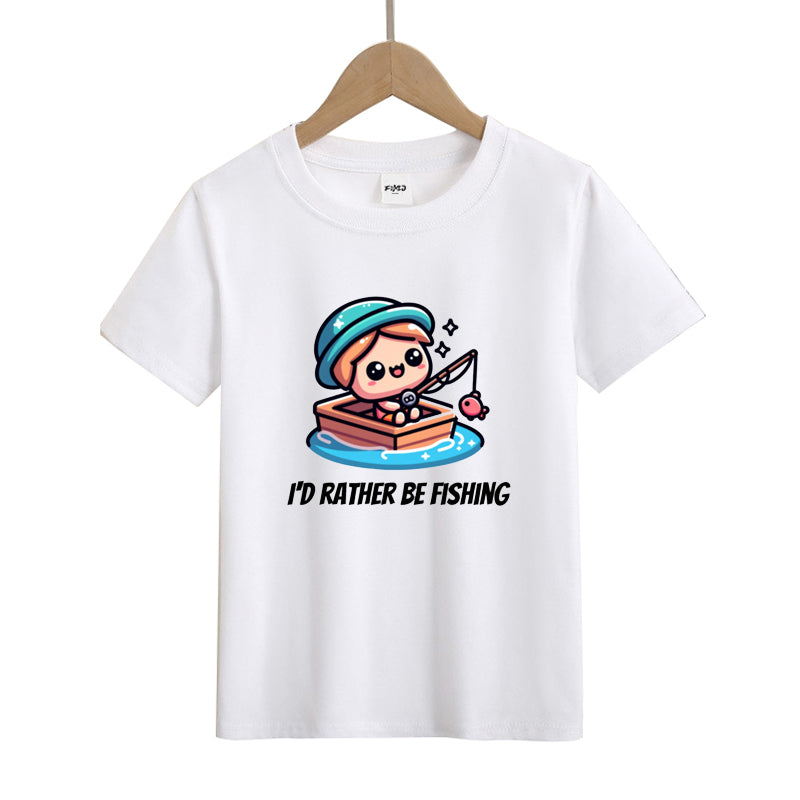 I'd Rather Be Fishing Kid's T-Shirts